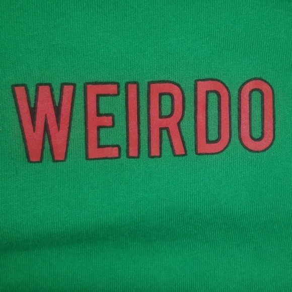 Forever 21 "Weirdo" T Shirt Green - Picture 3 of 4